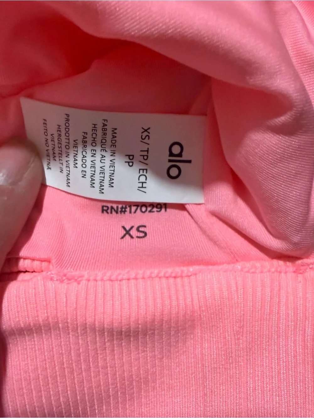 Alo Yoga Slit Bra Paradise Pink Size XS